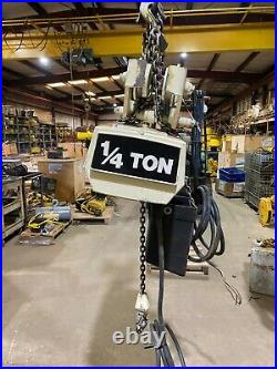 Coffing 1/4 Ton Electric Chain Hoist, Model ECT0516, 15 FT Lift, 460-3-60V