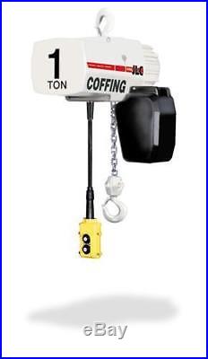 Coffing 1/4-Ton Single Phase Electric Chain Hoist, 10 of Lift