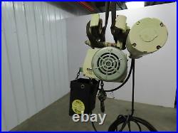Coffing 1 Ton 2000Lb Electric Chain Hoist 3Ph 480V 10' Lift Travel Power Trolley