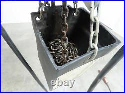 Coffing 1 Ton 2000Lb Electric Chain Hoist 3Ph 480V 12' Lift Travel Push Trolley