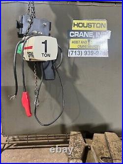 Coffing 1 Ton Electric Chain Hoist, ModelJLC2016, 15 FT Lift, 230/460-3-60V