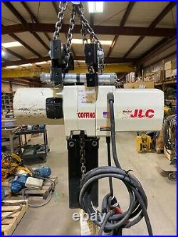 Coffing 1 Ton Electric Chain Hoist, ModelJLCUTP2016, 25 FT Lift, 110V