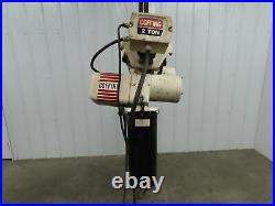 Coffing 2 Ton 4000Lb Electric Chain Hoist 3Ph 230/480V 10' Lift WithPower Trolley