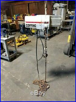 Coffing 2 Ton Electric Chain Hoist 240/480v 26' Lift 1 HP Motor 3 Ø Jlc4008-3
