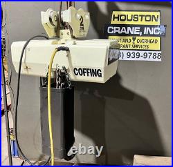 Coffing 2 Ton Electric Chain Hoist, EC-4024-4, 19 FT Lift, 460V, 2 Speed