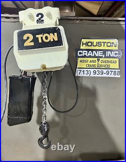Coffing 2 Ton Electric Chain Hoist, Model EC. 4024.2, 14 Lift, 460-3-60, 2 Speed
