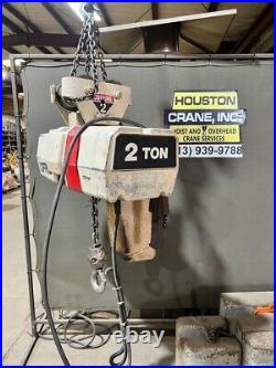 Coffing 2 Ton Electric Chain Hoist, Model EC-4024-3, 14 FT lift, 460-3-60V