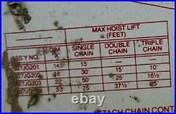 Coffing 3227JG202 3 Ton Electric Chain Hoist 230V 3Ph 60Hz 15' Lift DOUBLE CHAIN