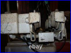 Coffing 5 Ton Chain Hoist Triple Chain 25' Lift With Trolley And Pendant
