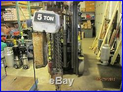Coffing 5 Ton Electric Chain hoist EC-10008-3 15 Foot lift 460v-3 phase