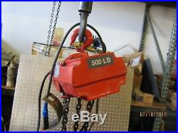 Coffing EC-500-B 500bs 1/4 ton Electric Chain Hoist 10 foot lift 115v