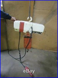 Coffing Ec-2016-1 1 T Ton 2000lbs Electric Chain Hoist 120v 1ph 168 Drop