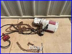 Coffing Electric Chain Hoist 10 ft 1/2 Ton, 1725 RPM- 115/230 Volts JF 861-1