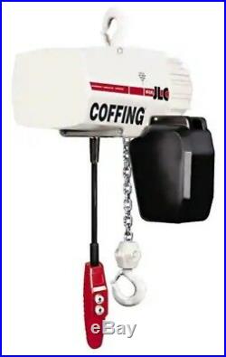 Coffing JLC Heavy Duty Electric Chain Hoist 1/2 Ton 10' Lift 230/460V 3PH 08225W