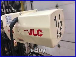 Coffing JLC Heavy Duty Electric Chain Hoist 1/2 Ton 10' Lift 230/460V 3PH 08225W