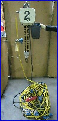 Coffing Jlc4008-3-10 2 T Ton 4000lbs Electric Chain Hoist 230/460v 3ph 120 Drop