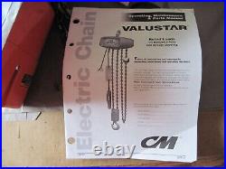 Columbus McKinnon CM Valustar Electric Chain Hoist, WF, 1/2 Ton, 10 Ft, 16 FPM