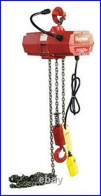 DAYTON 2GTD9 Electric Chain Hoist, 2000 lb, 20 ft