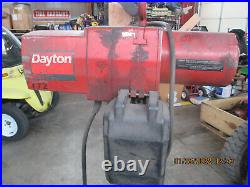 DAYTON 3YB96, 1/4 Ton Electric Chain Hoist, 10' Lift, 16 FPM, 115/230V, #172