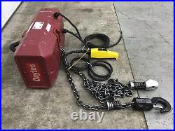 DAYTON -452R41 Electric Chain Hoist 2,000 Lb 10 Ft Hook Mounted No Trolley
