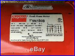 Dayton 1 Ton 1 HP Electric Chain Hoist 3 Phase Mod. 9N100B Industrial USA