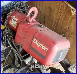 Dayton 1 Ton Electric Chain Hoist #3Z375B, 8 FPM Chain Speed, 1 Hp, 230/460/3/60