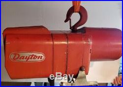 Dayton 2 Ton Chain Hoist Electric Overhead 3 Three Phase 230/460 Volt Two Ton