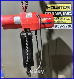 Dayton 2 Ton Electric Chain Hoist, Model 3YB82, 21 FT Lift, 230/460V