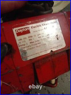 Dayton 300 lb Electric Chain Hoist 115V, 10 ft. Lift