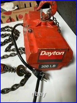 Dayton 300 lb Electric Chain Hoist 115V, 10 ft. Lift 4Z358B