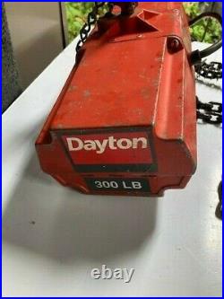 Dayton 300 lb Electric Chain Hoist 115V, 10 ft. Lift 4Z358B