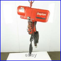Dayton 3KR14 1/4 Ton Electric Chain Hoist 10' Lift 16FPM 115/220V Single Phase