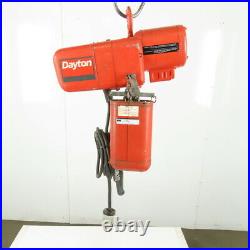 Dayton 3KR14 1/4 Ton Electric Chain Hoist 10' Lift 16FPM 115/220V Single Phase