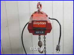 Dayton 4Z358B Electric Chain Hoist 300 Lbs 10' Ft. Lift 1 PH 115v