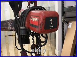Dayton 9N1000B 1 Ton Electric Chain Hoist