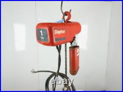 Dayton 9N100B 1 Ton 2000Lb. 230/460V 3Ph Electric Chain Hoist 11' Travel 16FPM