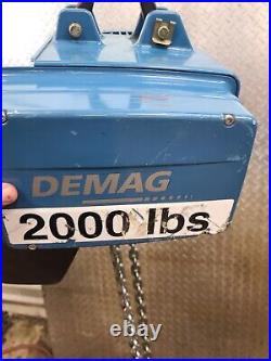 Demag 1 ton Electric Chain Hoist 16.4Ft Lift DC-PRO 10 1000 H5 V1
