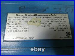 Demag DKUN-10-1000K-V2F4 2200lb Electric Chain Hoist 27' Lift 460V 2 Speed 50FPM