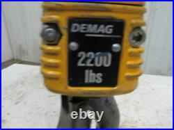 Demag DKUN-10-1000K V2F4 Electric Chain Hoist 2200lb 26' Lift 460V 2 Speed 50FPM