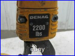 Demag DKUN 10-1000K V2F4 Electric Chain Hoist 2200lb 27' Lift 460V 2 Speed 50FPM