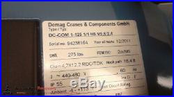 Demag Dc-com 1-125 1/1 H5 V9.6/2.4 Chain Hoist, Electric, 2 Speeds, #263612