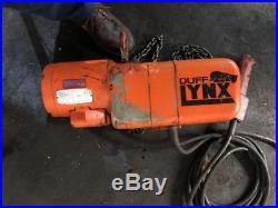 Duff Lynx 1/2ton Electric Chain Hoist -115volts