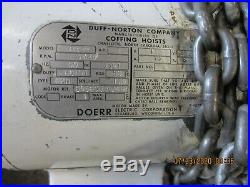 Duff-Norton Coffing 1/2 ton Electric Chain Hoist DOERR Lift 230v