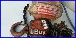 Duff lynx 500 lbs Chain hoist Crosby Hook 110V Electric Budgit Switch Dayton