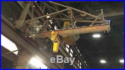 Ederer Traveling Jib Crane 16' long, Harrington 5 Ton chain hoist, Wireless Rmt