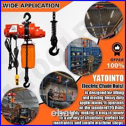 Electric Chain Hoist 1100lbs Winch 10Ft Wired Remote Control
