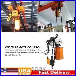 Electric Chain Hoist 1T Capacity Wired Remote Control Electric Hook Lift Winch