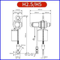 Electric Chain Hoist 220V Brushless 500kg 3M Small Silent Chain Hoist