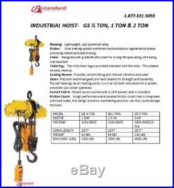 Gs 1 Ton Electric Chain Hoist- 110 V