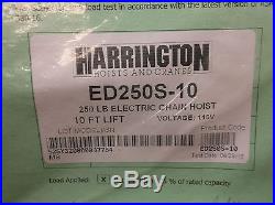 HARRINGTON ED250S-10 Electric Chain Hoist 250 lb. 10 ft. (A17)